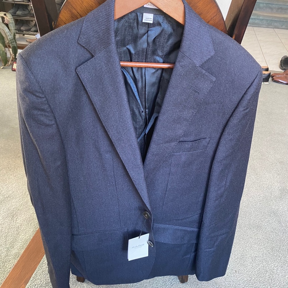 NWT Hardy Amies navy pinstripe blazer